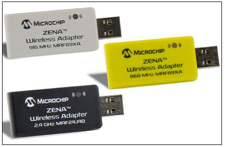 Microchip MRF24J40MC ZENA无线适配器解决方案