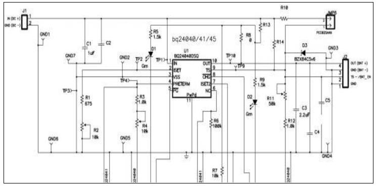 基于TI公司的BQ24040 1A单芯锂离子电池充电参考设计方案