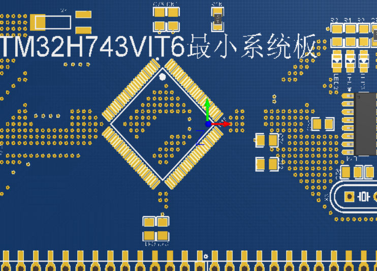 TM32F107VCT6最小系统，引出串口4，增加电源指示灯及通讯信号灯