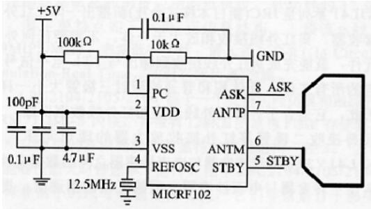 基于德州仪器MSP430F149单片机+MICRF102单片发射器芯片+MICRF007单片接收器芯片的数据转发器设计方案
