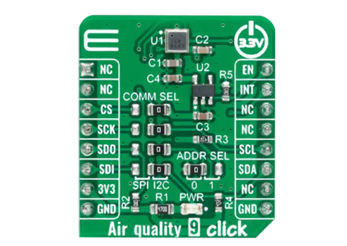 Mikroe空气质量9单击ScioSense ENS160数字多气体传感器的介绍、特性、及应用