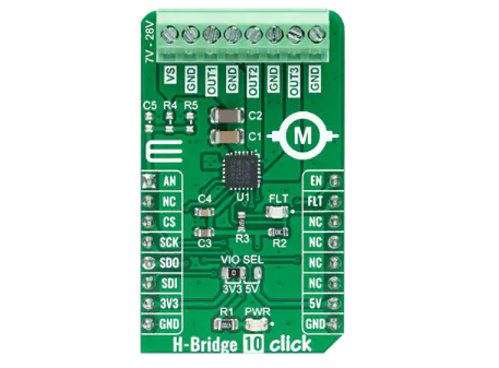 Mikroe H-Bridge 10单击MPS MP6523三联半桥DMOS输出驱动器的介绍、特性、及应用