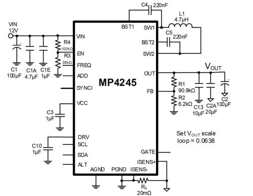 MPS MP4245 Buck-Boost转换器的介绍、特性、及应用
