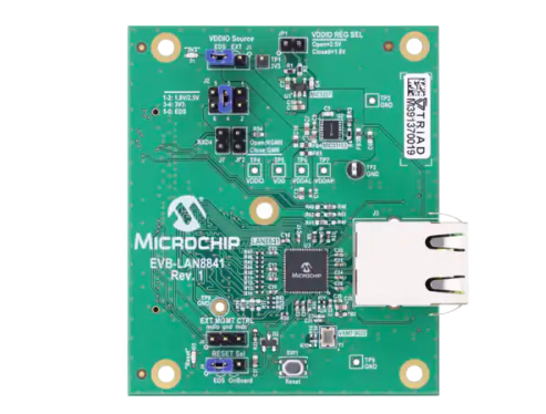 Microchip Technology EVB-LAN8841评估板（LAN8841以太网物理层收发器）的介绍、特性、及应用