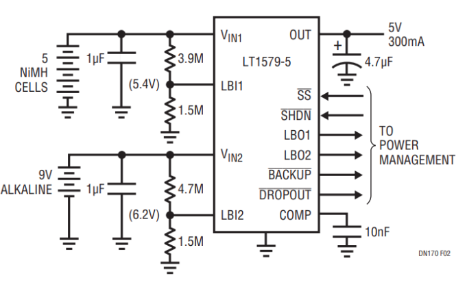 LT1579双输入稳压器的介绍、特性、及应用