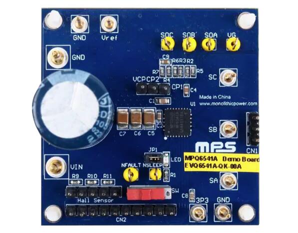 MPS EVQ6541A-QK-00A评估板(MPQ6541A三相无刷直流电机驱动器)的介绍、特性、及应用
