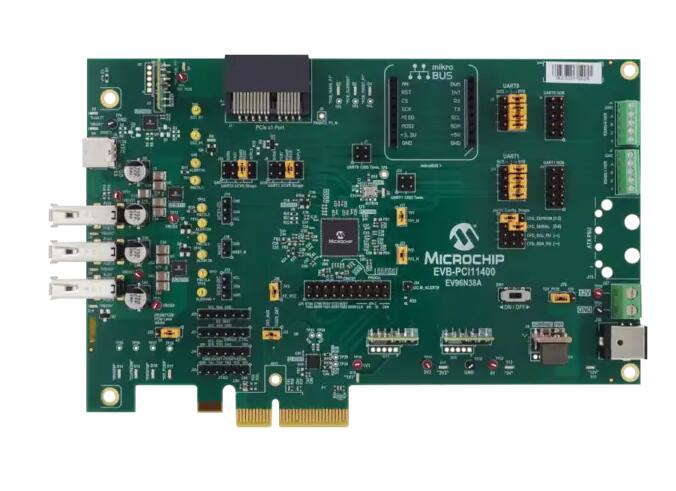 Microchip Technology EVB-PCI11400评估板(PCI11400 单芯片PCIe开关和集成的USB 3.2 Gen 2主控制器)的介绍、特性、及应用