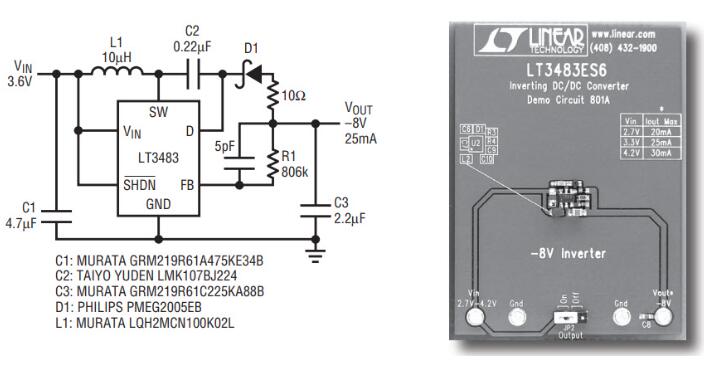 微功率SOT-23逆变DC/DC转换器LT3483在空间敏感应用中延长电池寿命