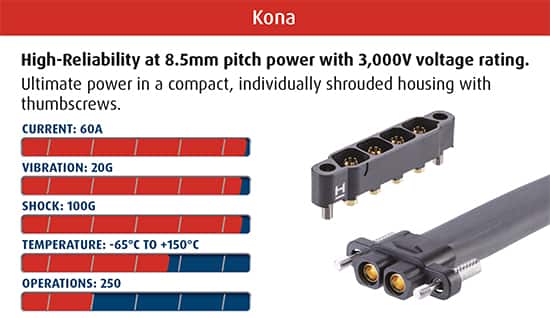 Harwin 的 Kona 系列 8.5 mm 间距连接器图片