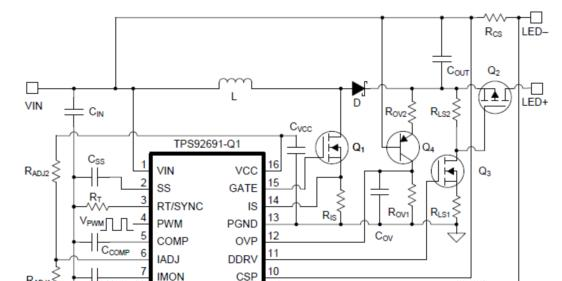 TPS92691/-Q1降压-升压LED驱动器应用电路图.png