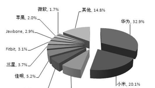2016年中国智能手环市场竞争格局.png