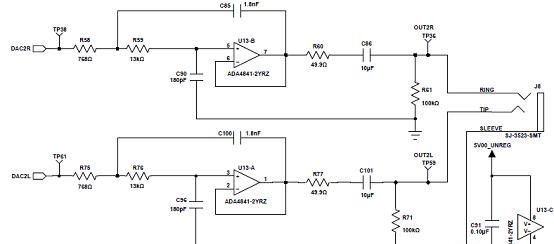 评估板EVAL-ADAU1466Z电路图:模拟输出通路16和17.png