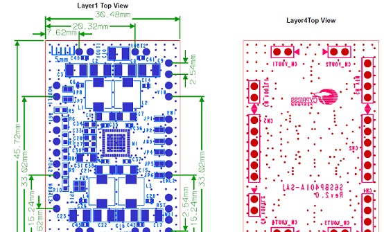 评估板S6SBP401AJ0SA1001和S6SBP401AM2SA1001 PCB元件布局图