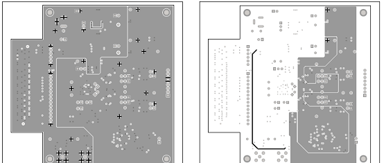 评估板MAX11192 EVK PCB设计图(3):左:内2层;右:内3层