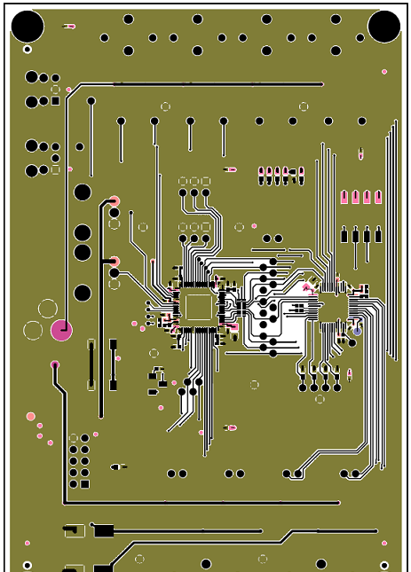 评估板EVAL-ADAU1466Z PCB布局图:顶层铜