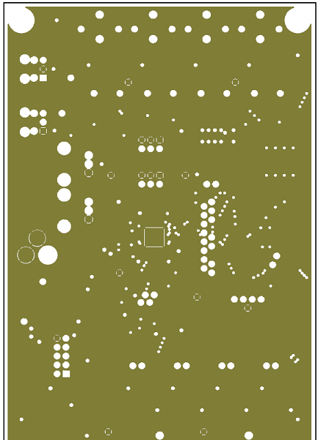 评估板EVAL-ADAU1466Z PCB布局图:地平面