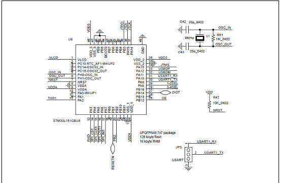 评估板STEVAL-IDB007V1M电路图:微处理器