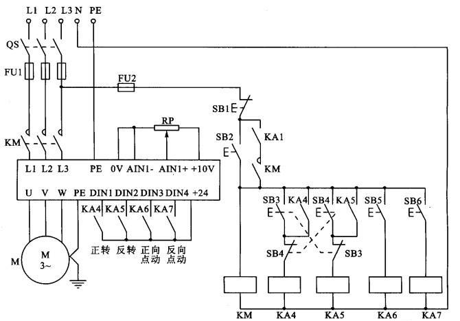使用变频器的异步电动机可逆调速系统控制线路.jpg