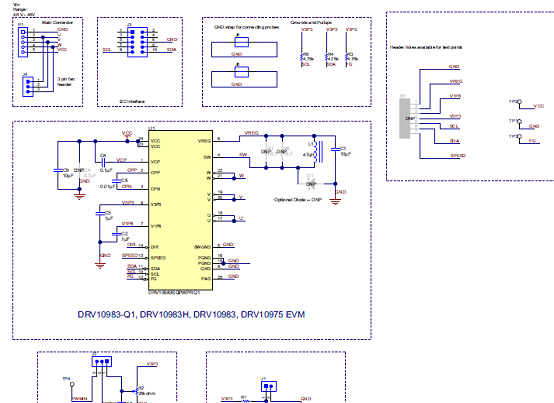 评估模块DRV10983-Q1 EVM电路图