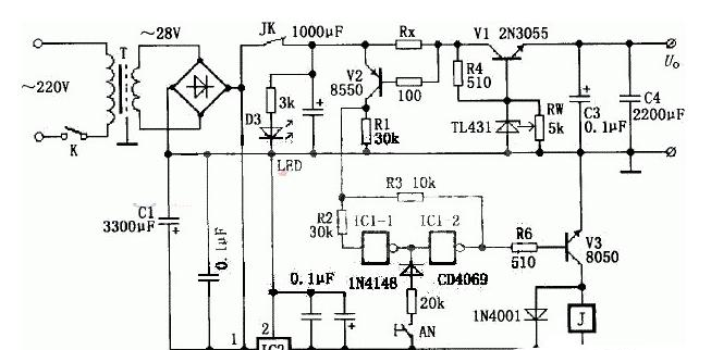 基于CD4069和2N3055的1.8～35.3V连续可调稳压电源设计.png