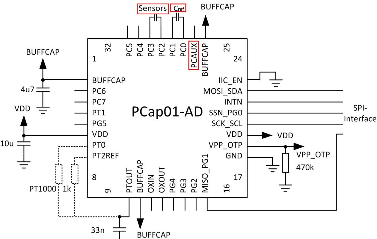 PCap01电气连接图