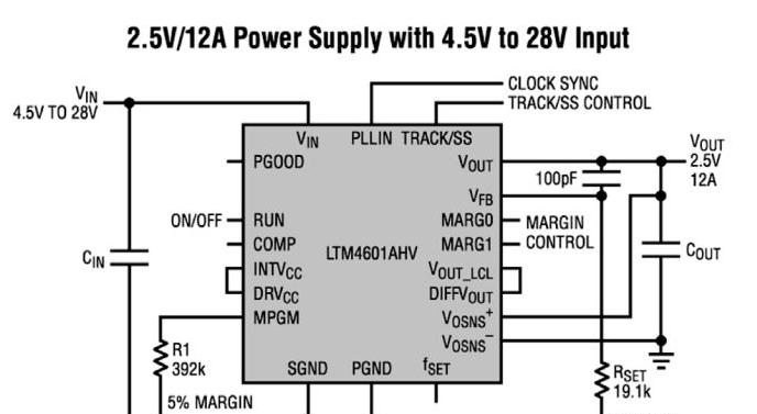 图1 LTM4601AHV 12 A μModule DC/DC 稳压器.png