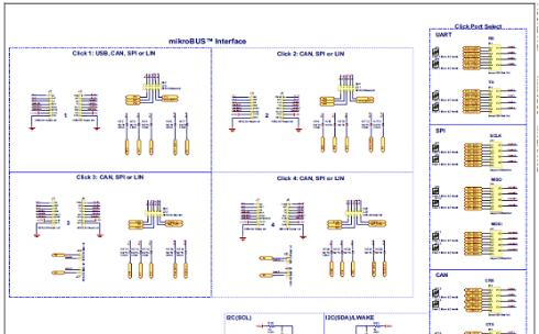 图5.汽车网络开发板电路图(1):mikroBUS接口.png