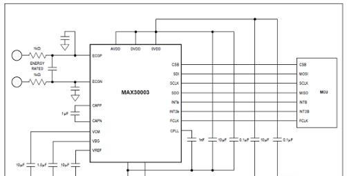 图2.MAX30003带差分和共模滤波的两端工作电路.png