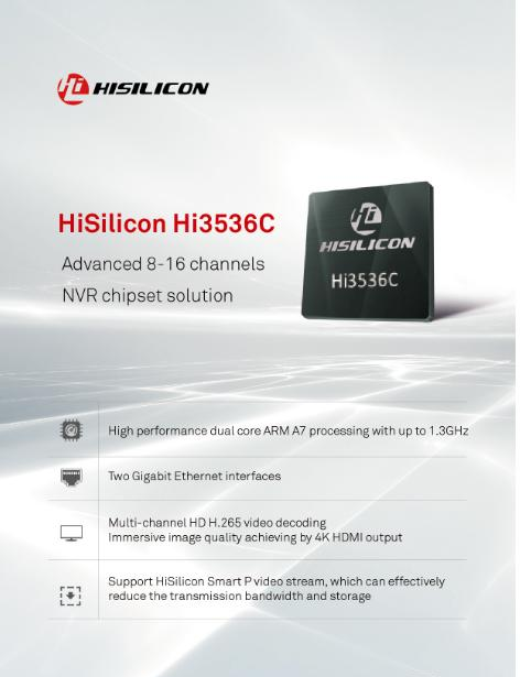 HiSilicon releases multi-channel HD (8M/4M/1080P/720P) NVR professional SoC Hi3536C.png