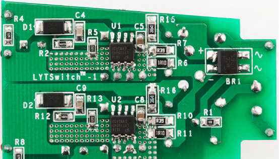 32W LED驱动器参考设计DER-556外形图(底视图)