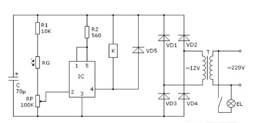 简单的路灯自控电路图(光控触发器/NE555/光电控制的七款电路).png