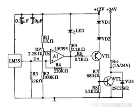 采用LD35D对热电偶(K型)冷端进行补偿的电路.png
