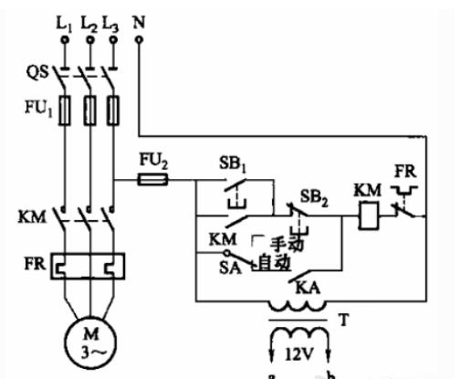 电动机启停控制电路图(多地控制/间歇式循环/三相异步启动停止电路图).png