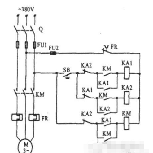电动机启停控制电路图(多地控制/间歇式循环/三相异步启动停止电路图).png