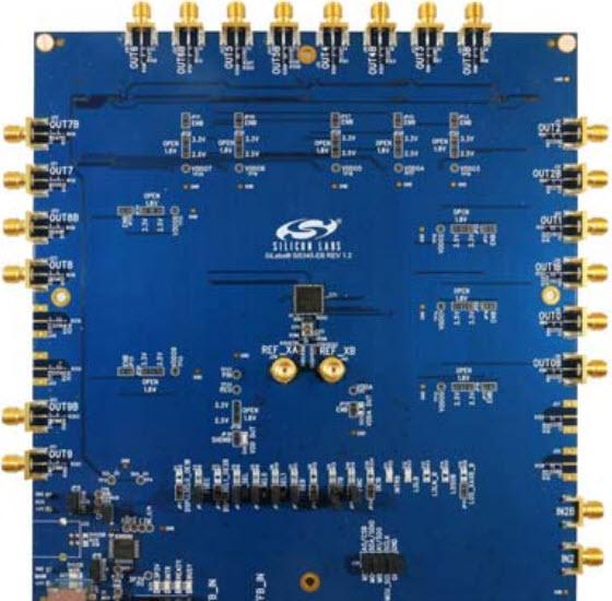 基于Si5341任意频率，任意输出，抖动衰减时钟倍频器的评估板SI5341-D-EVB