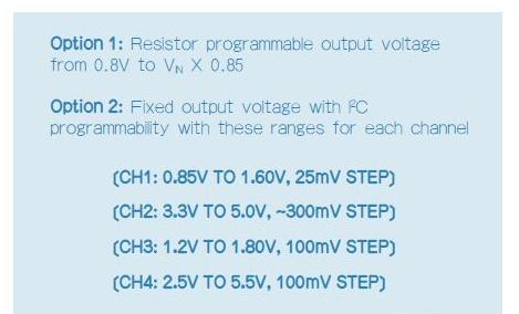 动态电压调整：动态电压调整通过动态降低低功耗模式下通道1和通道4的电源电压来降低系统功耗，它也可以根据系统配置和负载动态改变输出电压。.png