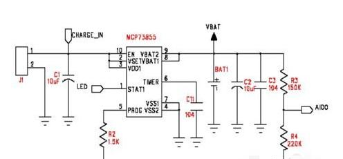 图2：MCP73855在蓝牙耳机设计中的应用电路。.png