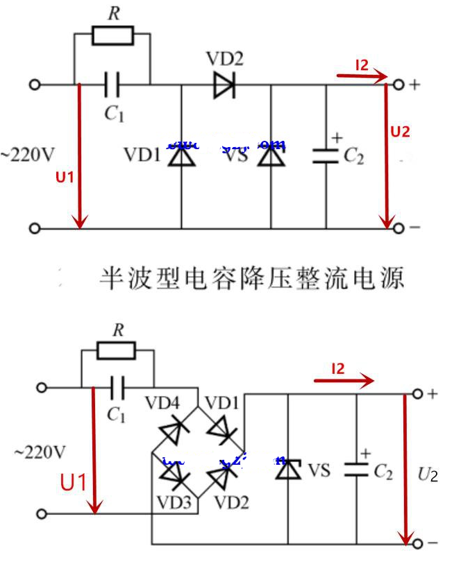低成本的阻容降压电路原理图分析