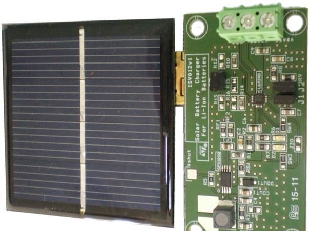 基于ST SPV1040太阳能升压转换器和L6924D的锂离子电池充电器方案