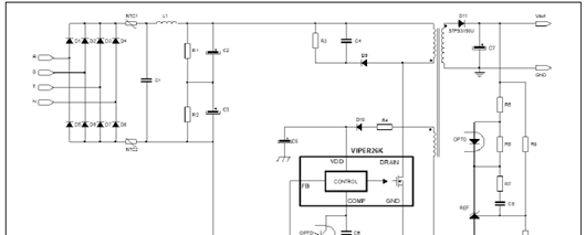 图2.VIPER26K基本应用电路图