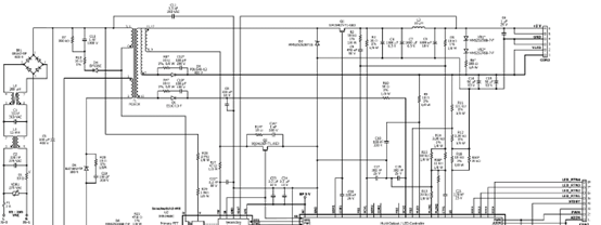 图7.40W多输出反激转换器电路图