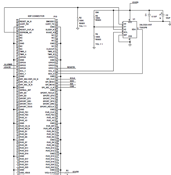 图5.评估板EVAL-AD5770RSDZ电路图-主器件和PMOD连接(2)