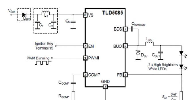 图4.TLD5085EJ用作LED驱动器方框图(恒流模式).png