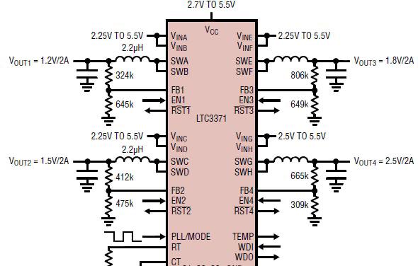单通道降压DC/DC转换器的多输出电压解决方案