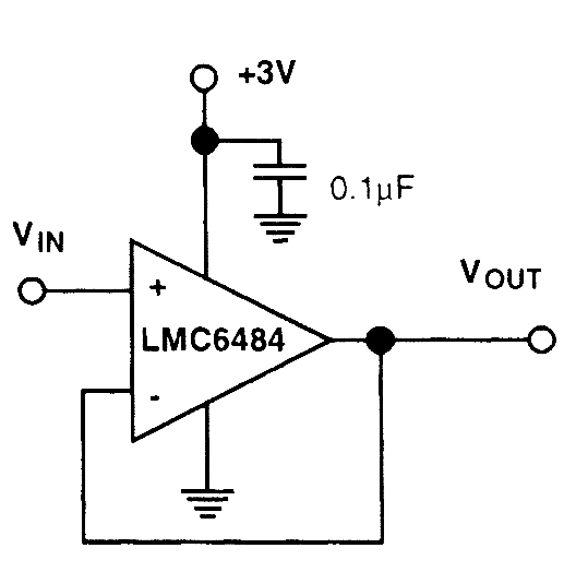 3V轨至轨单电源缓冲器