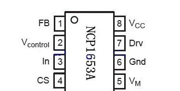 ncp1653a芯片的引腳圖及功能,引腳電壓,ncp1653a芯片電路圖的詳解