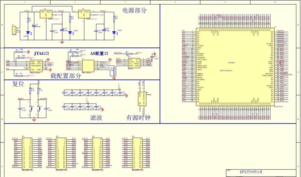 ep1c3t144芯片的电路原理图