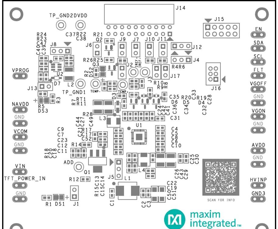 MAX25221EVKIT电路板接口功能图