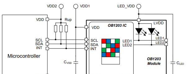 OB1203传感器模块应用电路图