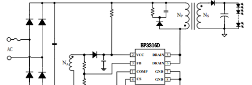 BP3316D IC数据表的应用电路